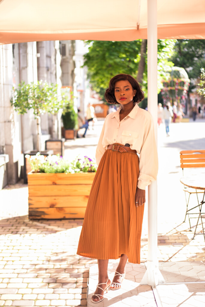 how to style big and long skirt